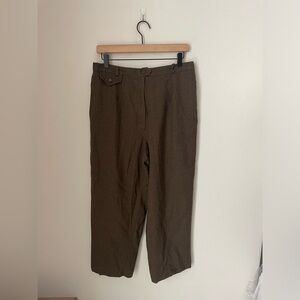 Ralph Lauren Brown 100% Wool Tailored Fit Pants Size 10